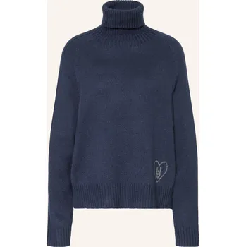 Dámský svetr Liu Jo Rolák S Ozdobnými Kameny, tmavě modrá