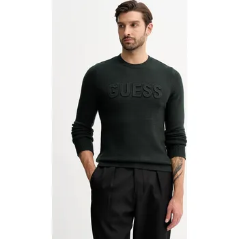 Pánský svetr Svetr Guess pánský, zelená barva, s pologolfem, M5BR35 Z2ZK2 M5BR35.Z2ZK2 77X, vel. XXL