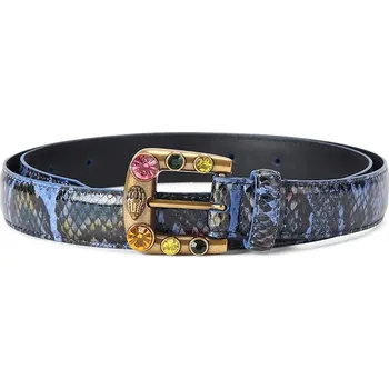 Opasek Kožený pásek Kurt Geiger London dámský, fialová barva, 5256680719 54X, vel. S/M