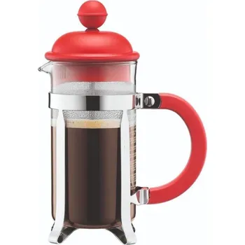 Příprava kávy Bodum Caffettiera (1913-294) French press na 3 šálky, 350 ml, červený