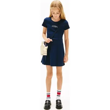Dámské oblečení Dětské bavlněné šaty Tommy Hilfiger KG0KG09284.128.176.PPY2 námořnická modř 59X, vel. 164