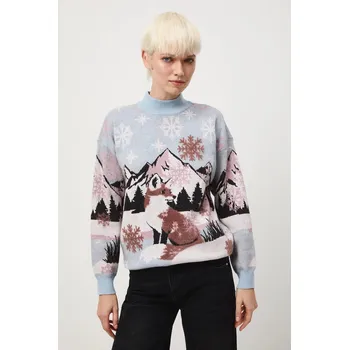 Dámský svetr Svetr Medicine dámský, více barev, s pologolfem RW25-SWDA06 vícebarevná MLA, vel. L