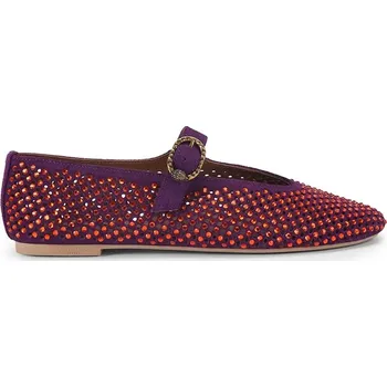 Dámské baleríny Semišové baleríny Kurt Geiger London Mayfair Ballet Flat vínová barva, 2656390209 83X, EUR 36