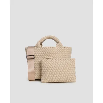 Kabelka Ručně Vyplétaná Dámská Kabelka Naghedi St Barths Small Tote Sn03012ld-ecru