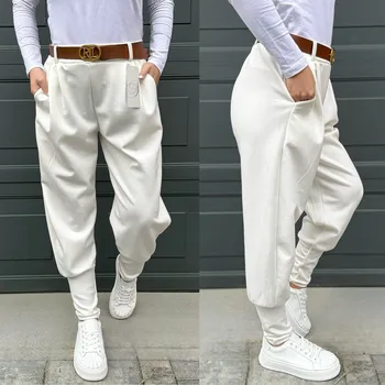 Dámské kalhoty Kalhoty TRENDY Barva: Bílá