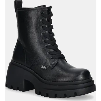 Dámská zimní obuv Farmářky Buffalo Bravr Lace Up dámské, černá barva, na platformě, 1622538-BLK 99X, EUR 41