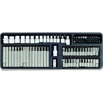 Bity a nástrčné klíče ve výplni do dílenského vozíku, 83 dílů - LIACK384003