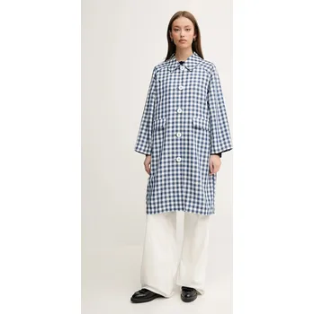 Dámský kabát Trench kabát United Colors of Benetton dámský, tmavomodrá barva, 2OPFDN07P 59X, vel. S
