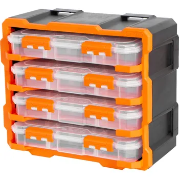 Nářadí pro automobil Plastový organizér, 4 uzavíratelné boxy - TC320670