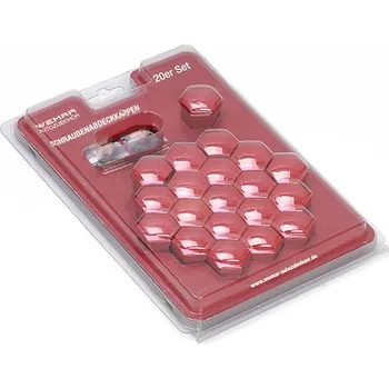 Alu kolo Sada krytek na kolové šrouby nebo matice, červené (20ks) CK1720RWEM velikost 17mm