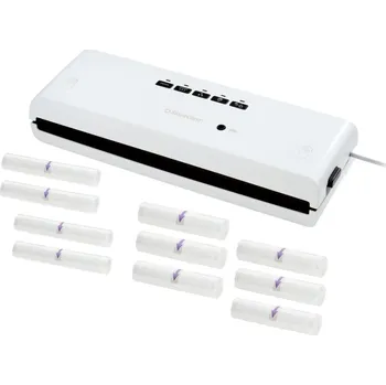 SILVERCREST® Sada vakuové svářečky fólií SV 130 A1 (bílá) a fólií do vakuovačky, 28 cm, 4 kusy; 20 cm, 6 kusů