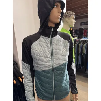 Pánské oblečení Dare2b Pánská mikina Gendarme Wool Hybrid DMN426 slate/green Velikost: XXL