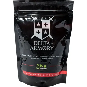 Airsoft Delta Armory airsoftové bio kuličky 0,30g 1000ks - bílé