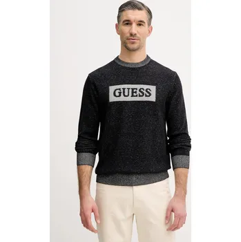 Pánská móda Svetr s příměsí vlny Guess JACK M5BR28.Z0531 černá 99X, vel. XXL