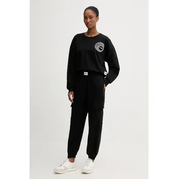 Bavlněná tepláková souprava Fila dámská, černá barva, FPW4212 99X, vel. S