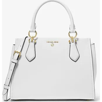 Michael Kors Marilyn medium kožená kabelka bílá gold + doprava zdarma