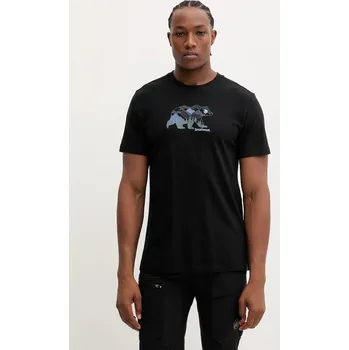 Pánské tričko Sportovní tričko Smartwool pánské, černá barva, s potiskem, SW002777 99X, vel. XL