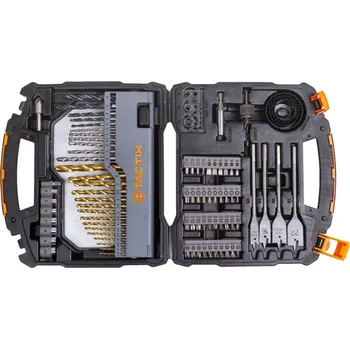 Nářadí pro automobil Sada vrtáků a příslušenství v plastovém kufru, 90 ks - TC418739