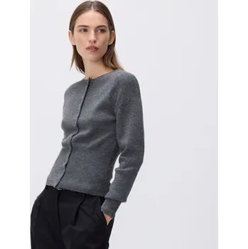 Dámský svetr Reserved - Kardigan s příměsí vlny - středně šedá - 467HH-85M - 467HH-85M-XL