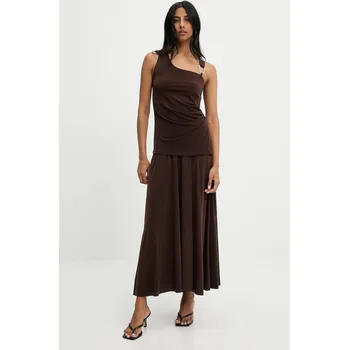 Dámská sukně Halenka a sukně Answear.LAB dámská, hnědá barva sng.135.tos 88X, vel. M