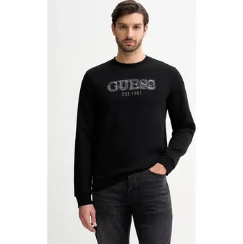 Pánská mikina Mikina Guess pánská, černá barva, s aplikací, M5BQ08 K9Z21 M5BQ08.K9Z21 99X, vel. XXL