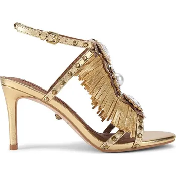 Dámská obuv Kožené sandály Kurt Geiger London Jewel Fringe Sandal 5387261189 zlatá GLD, EUR 41