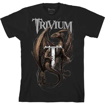 Pánské tričko Trivium Perched Dragon Black L Tričko