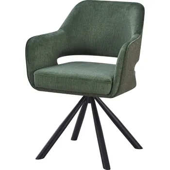 Zelené otočné křesílko Kane 61 x 84,5 x 60 100% polyester, kov