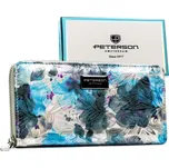Peterson Dámská kožená peněženka PTN PX25-1-NPK modrá v krabičce RFID