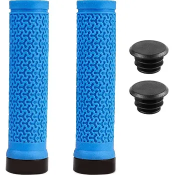Cyklistické ergonomické gripy s uzamykací objímkou (1 pár) – modré (RUKR2)