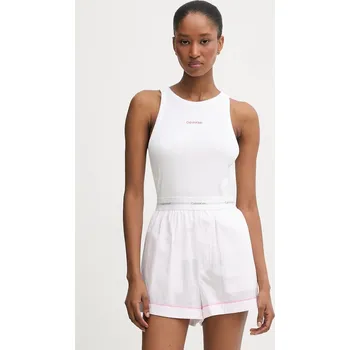 Dámské noční prádlo Pyžamo Calvin Klein Underwear dámské, bílá barva, LV00QS7580 00X, vel. XS
