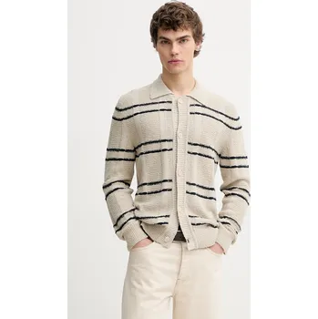 Pánský svetr Kardigan Marc O'Polo pánský, béžová barva, 620501761096 80X, vel. L