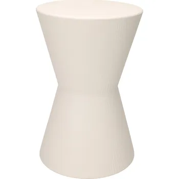 Konferenční stolek Home Styling Collection Boční stolek k pohovce typu totem TOME, bílý, Ø 29 x 45 cm