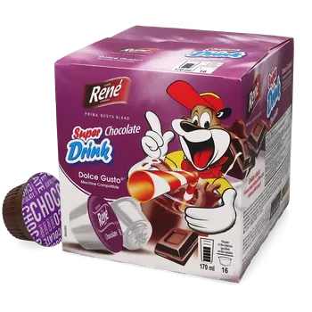 Café René | Super Chocolate Drink - Počet kapslí pro Dolce Gusto: 16