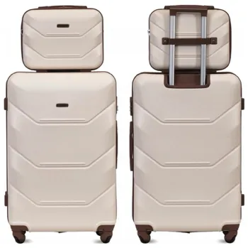 Cestovní kufr XL 63L s kufříkem 26L hnědá