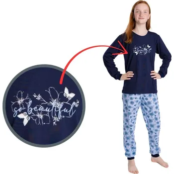 Dívčí pyžamo Betty Mode Beatiful tmavě modré