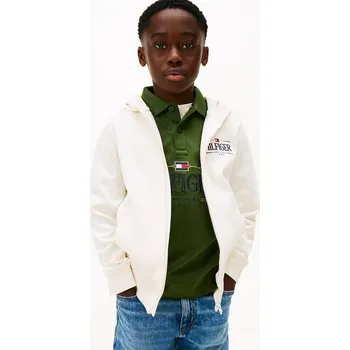 Chlapecká mikina Dětská mikina Tommy Hilfiger KB0KB10362.128.176.PPY2 bílá 00X, vel. 164