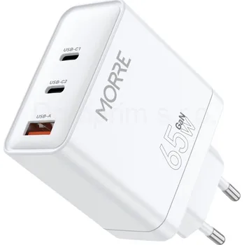 Nabíječka do sítě 2x USB-C + USB-A bílá