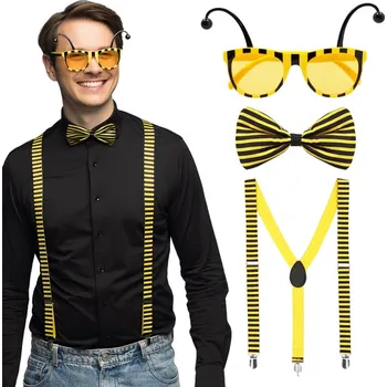 Boland Karnevalová sada Včela (šle, brýle a motýlek)