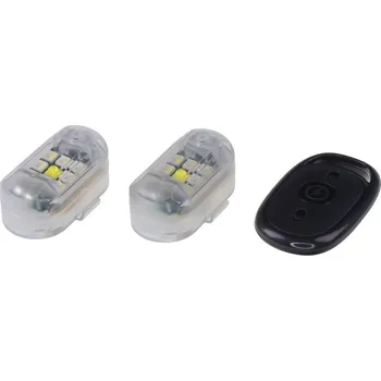 Auto elektroinstalace 2x AKU LED výstražné světlo na motocykl