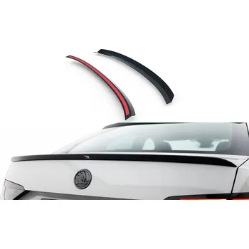 PC tuning Maxton Design prodloužení spoileru ver.1 pro Škoda Superb Mk3, černý lesklý plast ABS