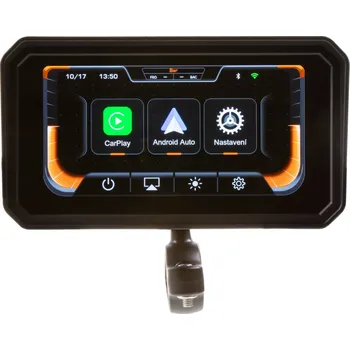 Autorádio Monitor 6\" na motocykl s Apple CarPlay, Android auto, Bluetooth, GPS