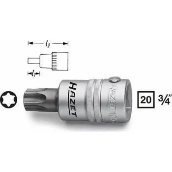 Klíč Hlavice s bitem TORX 3/4" T80 HAZET 1012-T80 - HA087501