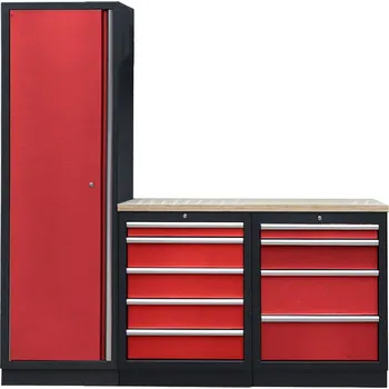 Dílenský regál 4 ks sestava kvalitního PROFI RED dílenského nábytku - RTGS1300BAL04
