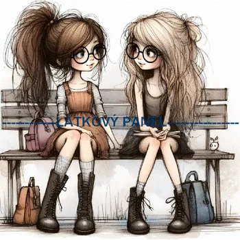 Látkový panel - Holčička s brýlemi - DZ-77 Velikost: 25x25cm, Materiál: Bavlna