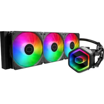 Počítačové chlazení CoolerMaster vodní chladič MasterLiquid 360 Core II, 3x120mm, LGA1851, AM5, černá MLW-D36M-A18PA-R1