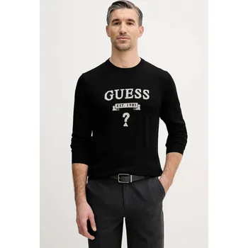 Pánské oblečení Svetr z hedvábné směsi Guess HAMMOND M5YR00.Z0122 černá 99X, vel. XS
