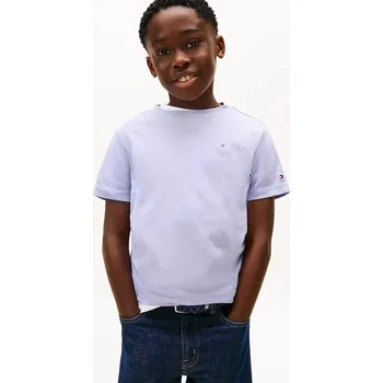 Chlapecké tričko Dětské bavlněné tričko Tommy Hilfiger KS0KS00661.74.122.PPY2 fialová 04X, vel. 104