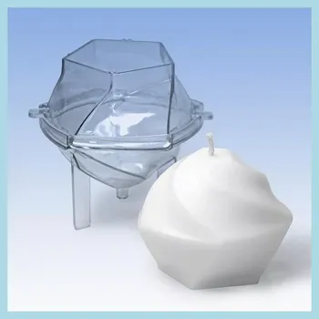 Výroba svíčky Polykarbonátová forma Spirálový pětiúhelník (Forma na výrobu svíček)