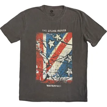 Pánské tričko The Stone Roses Tričko Waterfall Jumbo-Print Stone Wash Unisex Charcoal Grey M